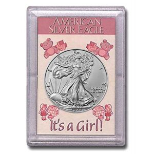 2022 american silver eagle in"it's a girl" holder dollar uncirculated us mint