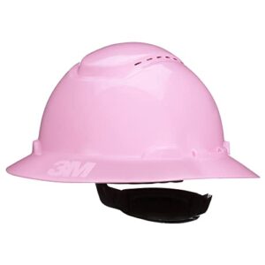 securefit hard hat securefit h-813sfv-uv, pink, vented full brim style safety helmet with uvicator sensor, 4-point pressure diffusion ratchet suspension, ansi z87.1