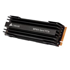 corsair force series mp600 500gb gen4 pcie x4 nvme m.2 ssd (up to 4,950mb/s sequential read and 2,500mb/s sequential write speeds, high-density 3d tlc nand, m.2 2280 form factor) black