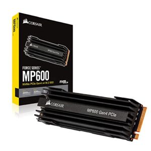Corsair Force Series MP600 500GB Gen4 PCIe x4 NVMe M.2 SSD (Up to 4,950MB/s Sequential Read and 2,500MB/s Sequential Write Speeds, High-Density 3D TLC NAND, M.2 2280 Form Factor) Black
