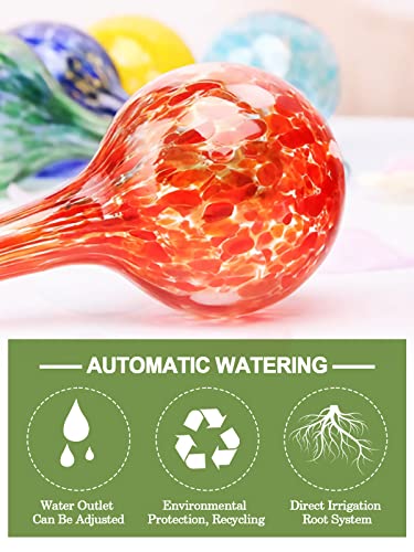 Lorvain Automatic Plant Watering Globes, 4pcs Self Watering Spikes Planter Insert, Automatic Plant Waterer System Devices, Watering Drip Irrigation Equipment Water Bulbs for Indoor Outdoor Plants