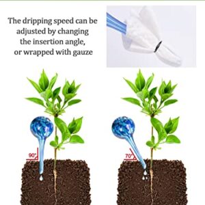 Lorvain Automatic Plant Watering Globes, 4pcs Self Watering Spikes Planter Insert, Automatic Plant Waterer System Devices, Watering Drip Irrigation Equipment Water Bulbs for Indoor Outdoor Plants