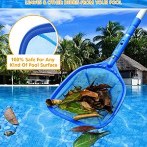 Mowend Pool Net, Pool Skimmer Net with 17.28-34.8" Telescopic Pole, 3 Section Pole, Pool Net for Cleaning, Including EZ-Clip, Pool Skimmer for Hot Tub, Spas, Pond and Inflatable Hot Tub