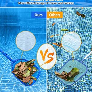 Mowend Pool Net, Pool Skimmer Net with 17.28-34.8" Telescopic Pole, 3 Section Pole, Pool Net for Cleaning, Including EZ-Clip, Pool Skimmer for Hot Tub, Spas, Pond and Inflatable Hot Tub