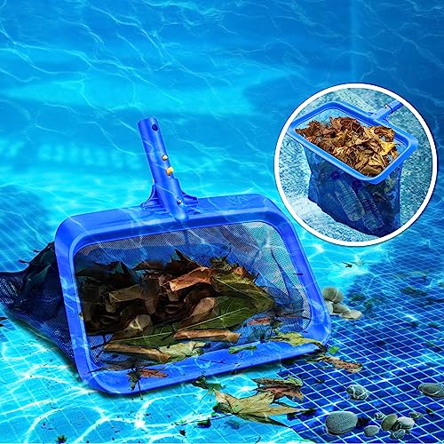 Mowend Swimming Pool Skimmer Net Only, Leaf Pool Net with15.4 Inch Deep Bag Catcher for Heavy Cleaning Ponds, Fits Standard 1-1/4" Pool Pole (Pole Not Included)