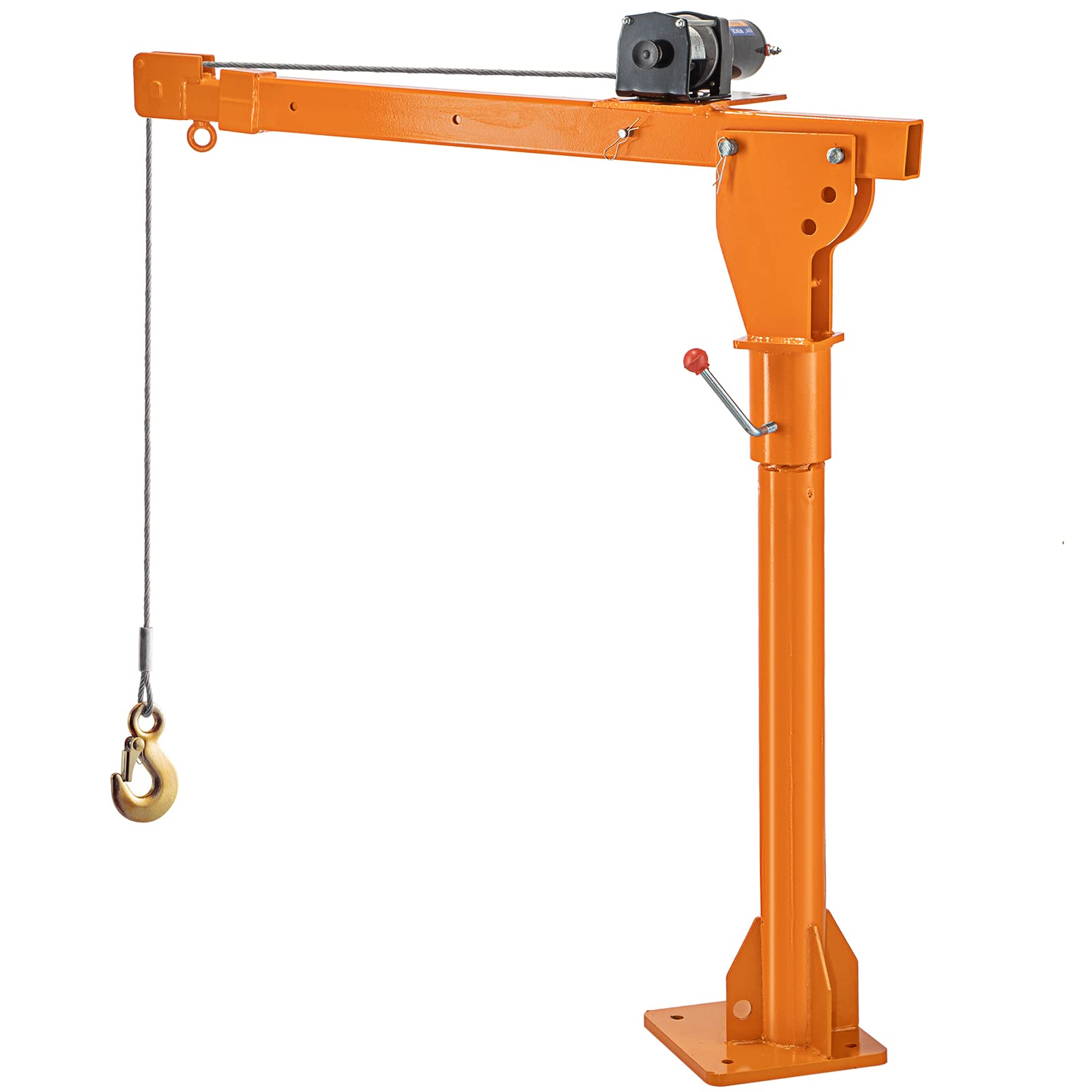 VEVOR Davit Crane, 2200 lbs Truck Crane, Wireless Remote Control Dock Crane, 12V 360° Swivel Electric Crane for Truck, Crane Hitch for Lifting Goods in Construction, Forestry, Factory, and Transport