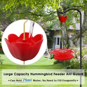 GESAIL Ant Moat for Hummingbird Feeders, Large Capacity Protect Nectar Metal Hooks Ant Guard 4 Brushes for Outdoor Patio Yard Hanging Feeders 4 Packs