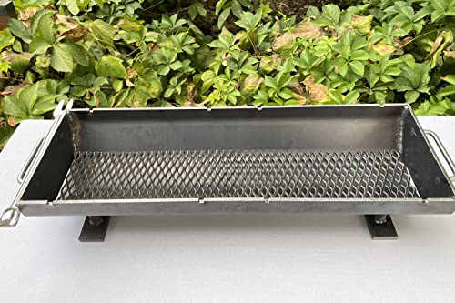 MOTOES Hibachi Grill Metal Portable Fire Pit, Outdoor Fire Pit, Backyard Fire Pit Bowl, Stainless Steel Charcoal Grill Kebab BBQ Portable Grill, 24''x 8'' inch Height : 5.5'' inch