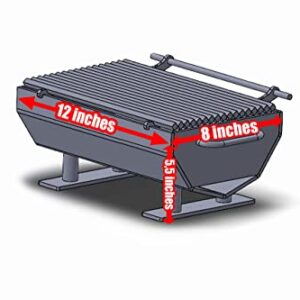 Hibachi Grill Metal Portable Fire Pit, Outdoor Fire Pit, Backyard Fire Pit Bowl, Stainless Steel Charcoal Grill Kebab BBQ Portable Grill