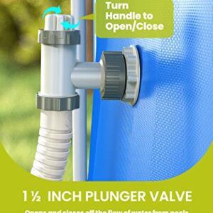 SUMMERBUDDY Above Ground Pool Parts, Replacement Pool Pump Part with Plunger Valve, 1.5" Outlet Strainer & Inlet Nozzle, Pool Hose Adapter for Sand Pump (Style 1)