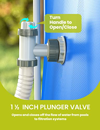 SUMMERBUDDY Above Ground Pool Parts, Replacement Pool Pump Part with Plunger Valve, 1.5" Outlet Strainer & Inlet Nozzle, Pool Hose Adapter for Sand Pump (Style 1)