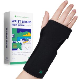 kd carpal tunnel wrist brace: night wrist sleep support brace relief for tendonitis, arthritis pain, latex-free hand brace wrist splint, fits left or right