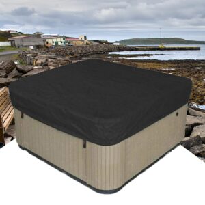 LYNICESHOP Square Hot Tub Cover, Heavy Duty Waterproof Oxford Cloth Hot Tub SPA Cover, Dust-Proof UV Resistant, 78.7 x 78.7 x 11.81 Inch