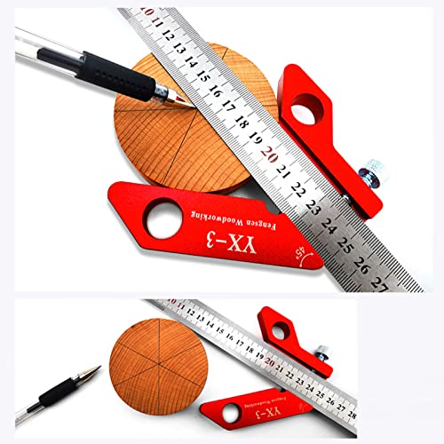 Center Finder Woodworking Square Center Scribe Circle Center Finder 45° 90° Scribe Scribing Rule Layout Gauge Magnetic Wood Measuring Scribe Tool