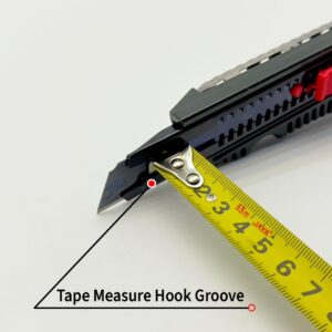 109TOOLs Drywall 4 in 1 Multi Knife Drywall Multi Tool Drywall Rasp Plaster Planer Jab Saw Tape Measure Hook 18mm SK-2 with High Durability Blade Best Premium utility knife