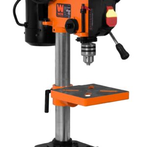 WEN 4208T 2.3-Amp 8-Inch 5-Speed Benchtop Drill Press & DPA2513 24-by-12-Inch Drill Press Table with an Adjustable Fence and Stop Block