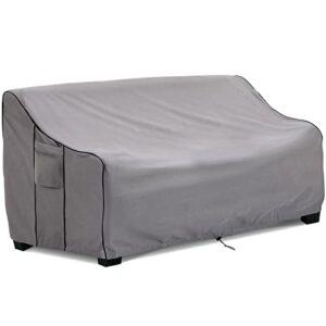 kylinlucky outdoor furniture covers waterproof, 2-seater patio sofa covers fits up 54w x 38d x 35h inches grey