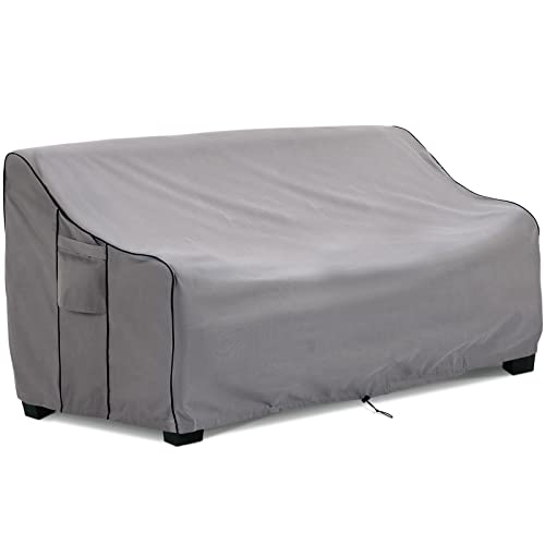 Kylinlucky Outdoor Furniture Covers Waterproof, 3-Seater Patio Sofa Covers Fits up to 88W x 36D x 35H inches Grey