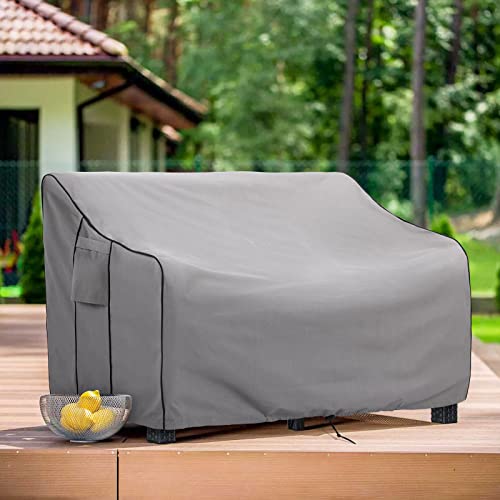 Kylinlucky Outdoor Furniture Covers Waterproof, 3-Seater Patio Sofa Covers Fits up to 88W x 36D x 35H inches Grey