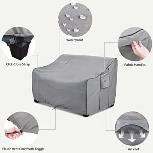 Kylinlucky Outdoor Furniture Covers Waterproof, 3-Seater Patio Sofa Covers Fits up to 88W x 36D x 35H inches Grey