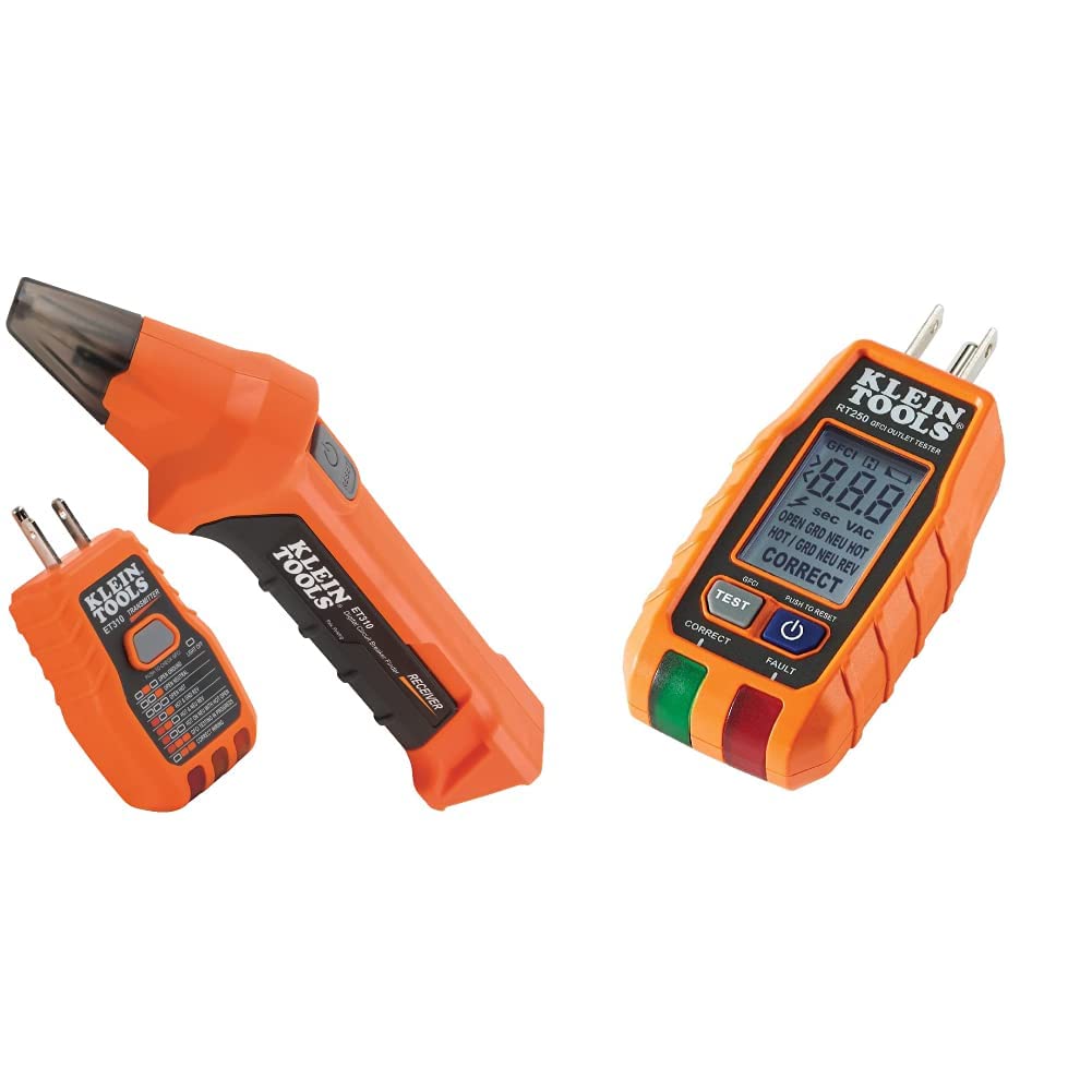 Klein Tools Circuit Breaker Finder and GFCI Outlet Tester Bundle