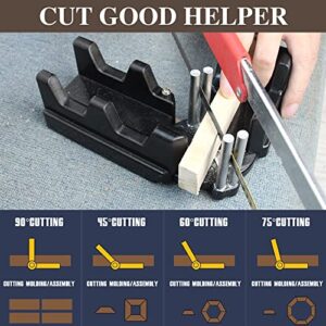 moonoom 2-in-1 Mitre Measuring Cutting Tool, Miter Saw Protractor Tool, Precise Mitre Angles Cutting Tool, Measuring Template Instrument Home Supplies