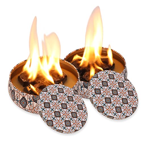 2 Pack Portable Campfire Fire Pit,3-5 Hours of Burn Time,No Wood No Embers, Suitable for Your Patio, Outdoor, Camping, Picnic, Bonfire Party