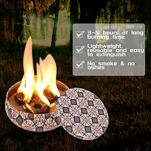 2 Pack Portable Campfire Fire Pit,3-5 Hours of Burn Time,No Wood No Embers, Suitable for Your Patio, Outdoor, Camping, Picnic, Bonfire Party