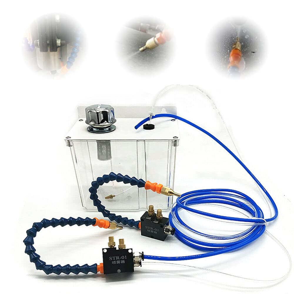 YS-BPV-3000 Cutting Cooling Spray Pump, GDAE10 Mist Sprayer Coolant Lubrication Spray System with Solenoid Valve + Filter for Metal Cutting Engraving Machine for Air Pipe CNC Lathe Milling Dril