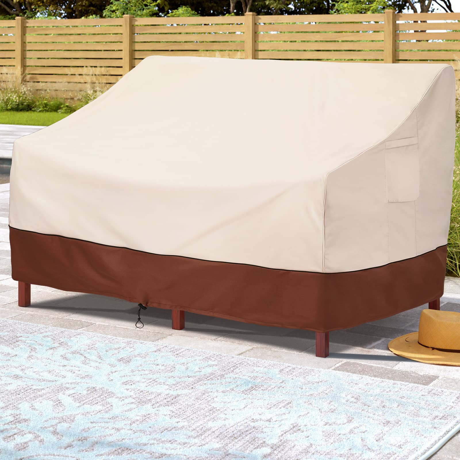 COSFLY Outdoor Furniture Covers Waterproof for Sofa, Patio Bench Covers for Outside Heavy Duty Fits up to 79W x 38D x 29H inches