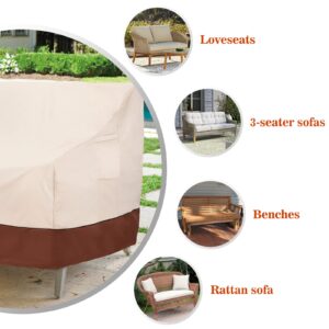 COSFLY Outdoor Furniture Covers Waterproof for Sofa, Patio Bench Covers for Outside Heavy Duty Fits up to 79W x 38D x 29H inches