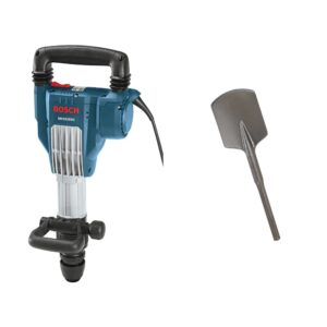 BOSCH DH1020VC Inline Demolition Hammer, BluewithBOSCH HS1922 4-1/2" x 17" Clay Spade SDS-Max shank