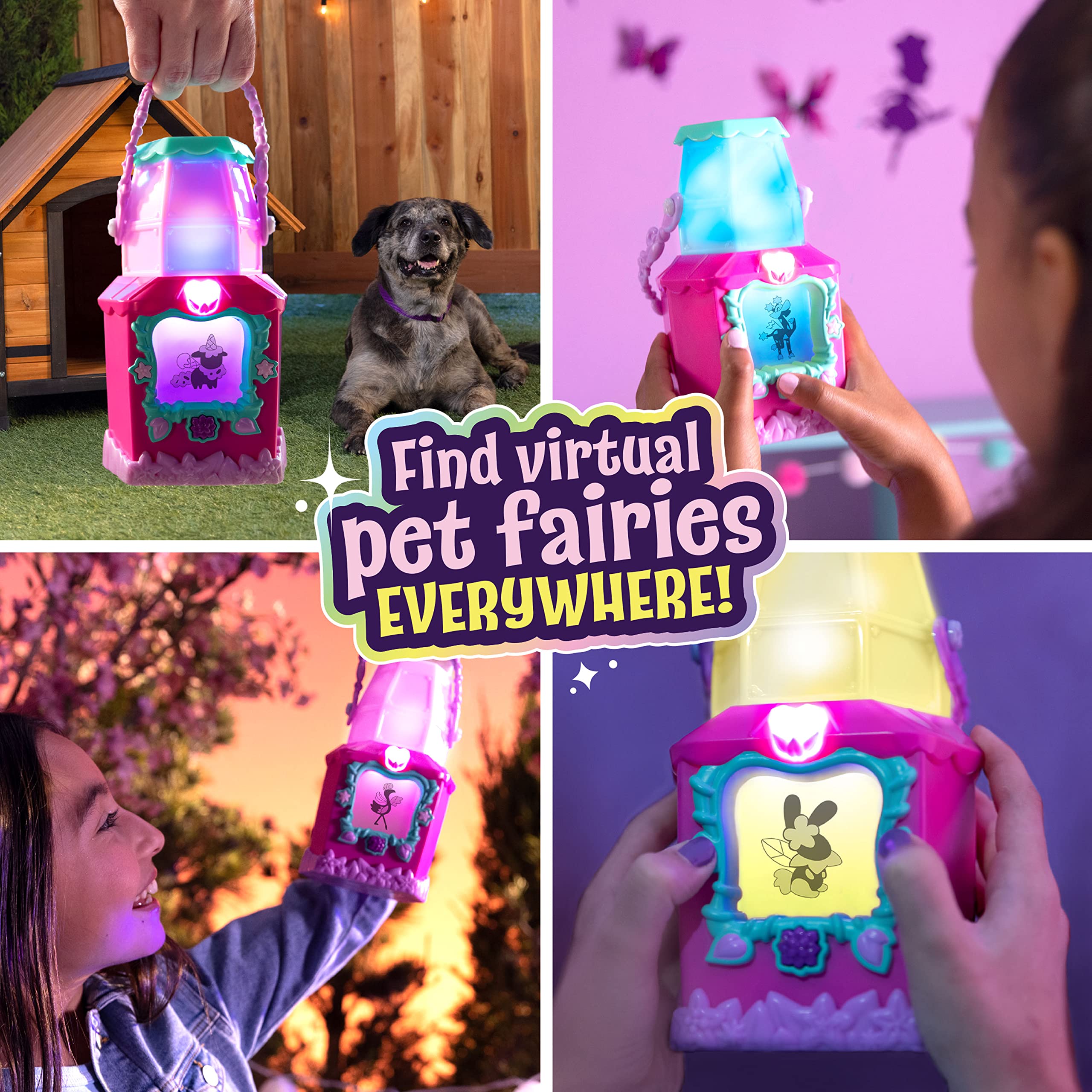 Got2Glow Fairy Pet Finder – Magic Fairy Jar Toy Includes 40+ Virtual Pets (Pink)