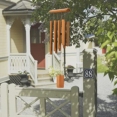 VIREKM Wind Chimes for Outside, Sympathy Wind Chimes Bamboo Windchimes Outdoors with Natural Sounds, Gifts for Mom, Indoor Outdoor Decorations for Patio Porch Garden and Backyard