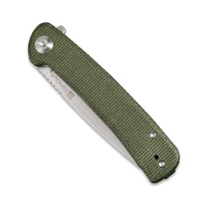 SENCUT Neches Folding Pocket Knife for Men, 3.2" 10Cr15CoMo Blade Green Micarta Handle SA09C