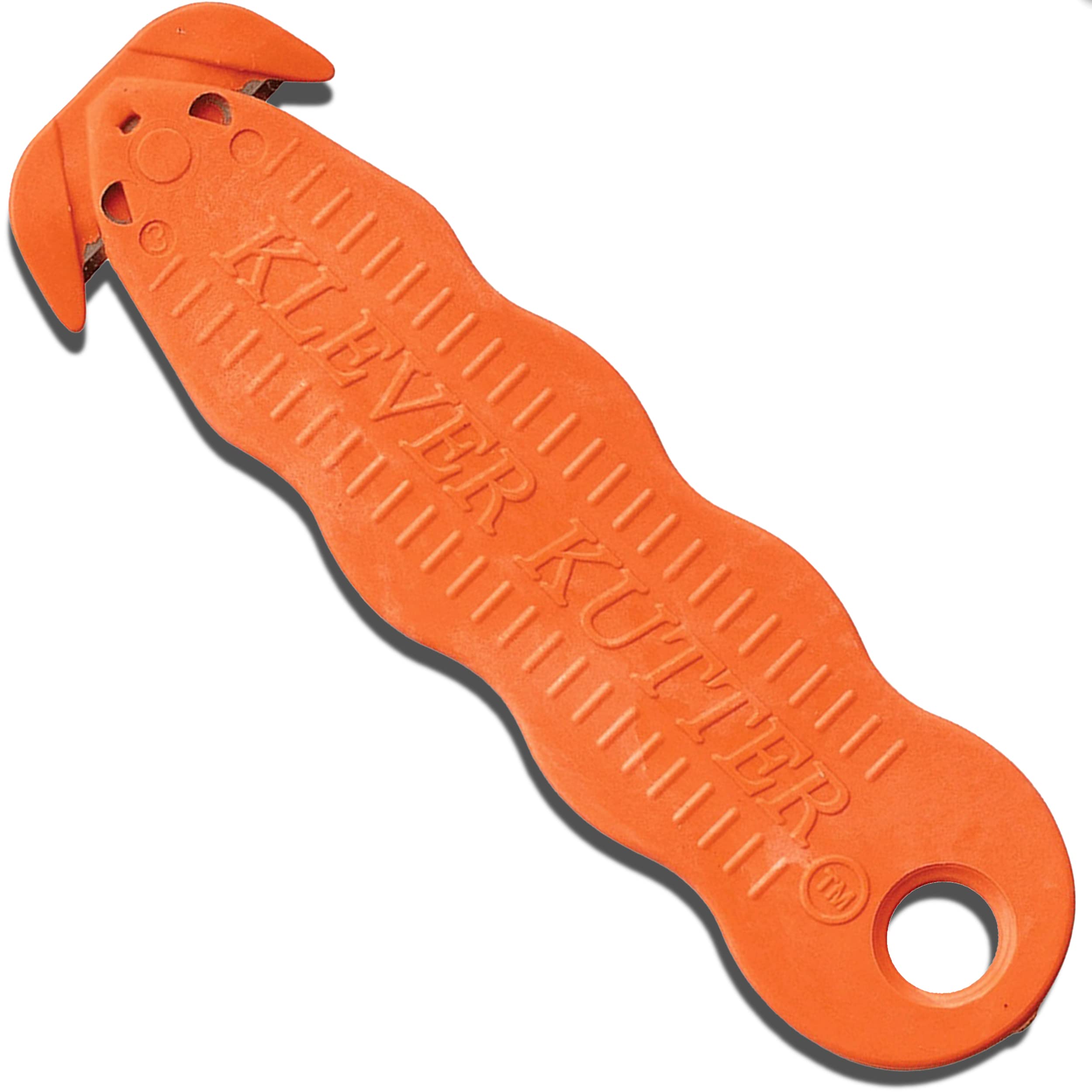 100 Pack Klever Kutter Safety Box Cutter Utility Knife With Carbon Steel Blade - Safety Package Opener Tool Box Cutter Safex - Utility Knife Cardboard Cutter Value Pack (100, Orange)