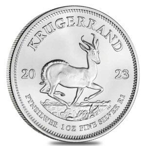 2023 za 1 oz .999 fine silver krugerrand rand uncirculated