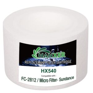 hanxer 6540-502 hot tub filter cartridge replaces for filbur fc-2812, sundance series 850 780 6540-502, pps750, darlly pp2002, inner pre filter disposable for pool and spa, 1 pack