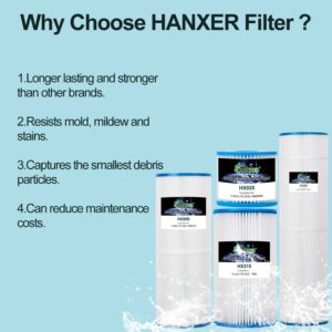 HANXER 6540-502 Hot Tub Filter Cartridge Replaces for Filbur FC-2812, Sundance Series 850 780 6540-502, PPS750, Darlly PP2002, Inner Pre Filter Disposable for Pool and Spa, 1 Pack