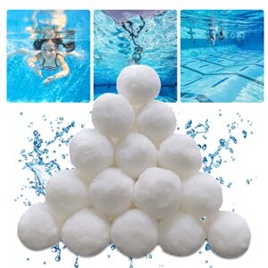 1.5 lbs pool filter ball for sand filter pump for above ground pool, pool filter media balls instead of sand, reusable eco-friendly fiber filter media ball (equals 50 lbs pool filter sand)