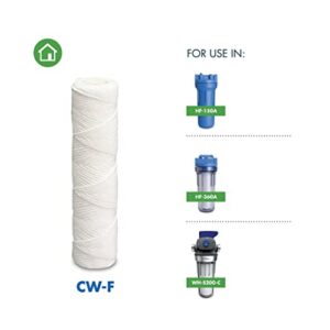 CW-F Sediment Replacement Cartridge Polypropylene Cord-Wound, 10 Micron (4 Pack)