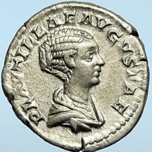 1655 IT PLAUTILLA & CARACALLA Marriage AR 202AD Ancient O Denarius Good NGC