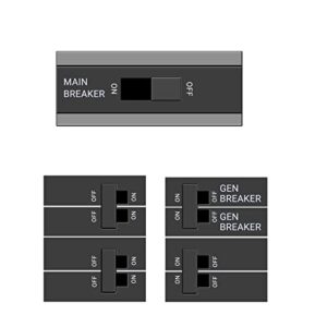 Generator Interlock Kit Compatible with Eaton Cutler Hammer Generator BR and CH Series 150 or 200 Amp Panel, 1 1/4–1 7/16" Spacing Between Main Breaker and Generator Circuit Breakers