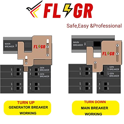 Generator Interlock Kit Compatible with Eaton Cutler Hammer Generator BR and CH Series 150 or 200 Amp Panel, 1 1/4–1 7/16" Spacing Between Main Breaker and Generator Circuit Breakers