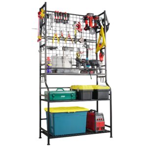 mythinglogic alloy steel tool storage organizer,heavy duty tool holder for power tool, drill, screwdriver, wrench, storage shelf for toolbox, tool chest organizer for garage, workshop, shed, mechanics