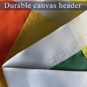 LGBTQ Rainbow Gay Pride Flag 3x5 Outdoor (Sewn Stripes ),UV Fading Resistant,Canvas Header and 4 Stitched,LGBT Pride Rainbow Flags Banners for Wall and Pole 6 Stripes(pole not included)