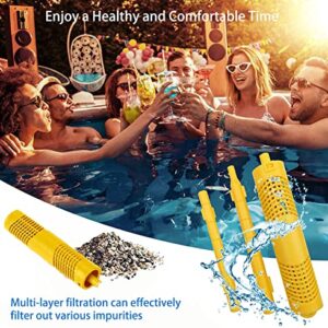 XUSHCL 2 Pack Spa Mineral Sticks Parts Cartridge for hot Tub Swimming Pool Fish Pond Filter, Last for 4 Month(Yellow)