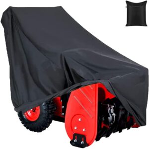 skyour snow blower cover waterproof durable heavy duty outdoor two-stage snow thrower protector dust covers for most electric two-stage snow blowers (l: 60" lx33 wx25 h/45 h)