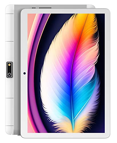 EEW Android 10 Inch Tablet, 3G Phone Talet with Dual Sim Card Slots, Dual Cameras, 2GB RAM 32GB Storage, 1280x800 HD Touchscreen, WiFi, Bluetooth 4.0, GPS, Quad Core (Silver)