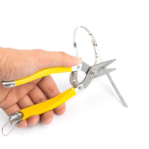 100 Pcs Stainless Steel Zip Ties Comes With Cutting Tools, Metal Cutting Shears for Cutting Stainless Steel Cable Ties -Suitable For Gardens, Farms, Chain Link Fences, Vehicles, Etc.